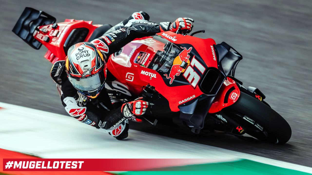 THE RAIN DISRUPTS RED BULL GASGAS TECH3’S TESTING PLAN IN MUGELLO TEST